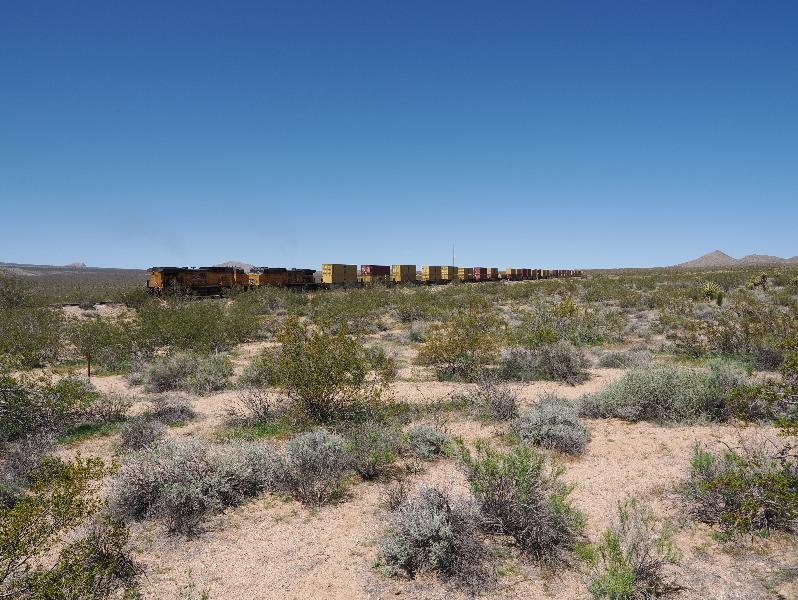 Mojave National Preserve, California (CA): Cedar Canyon Road: train