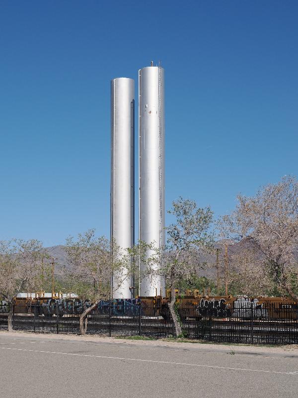 Mojave National Preserve, California (CA): Kelso Depot: two large steel containers