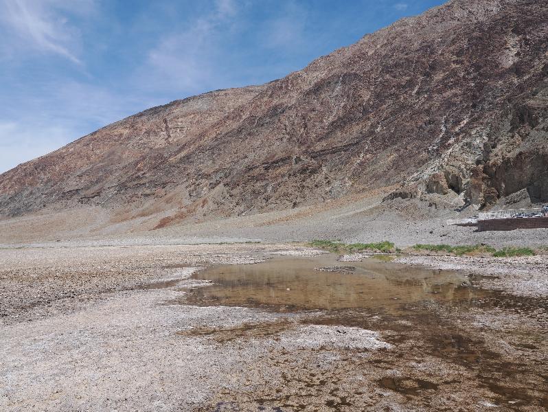Death Valley National Park, California (CA): Badwater Basin: view north