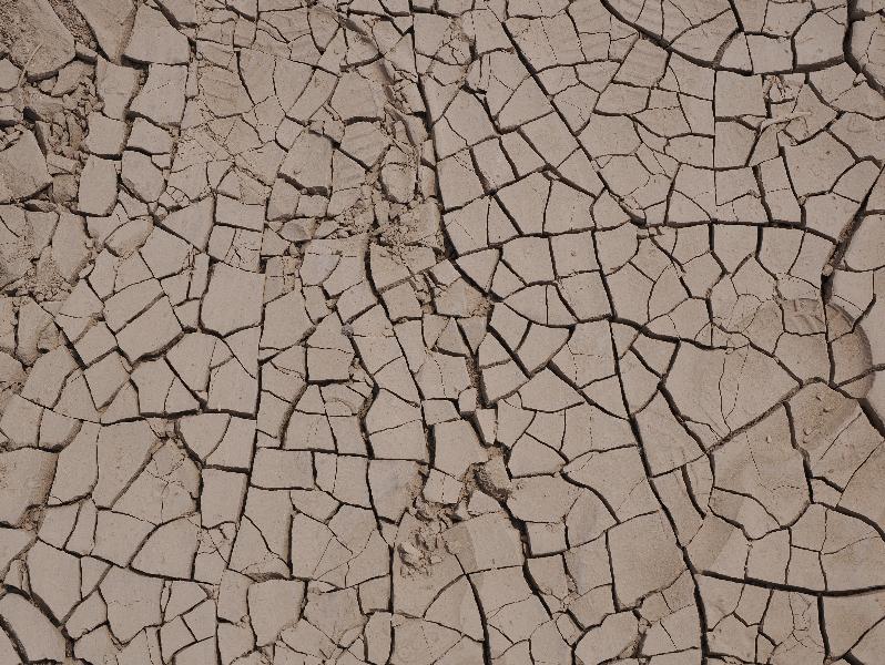 Death Valley National Park, California (CA): Badwater Road: dry earth