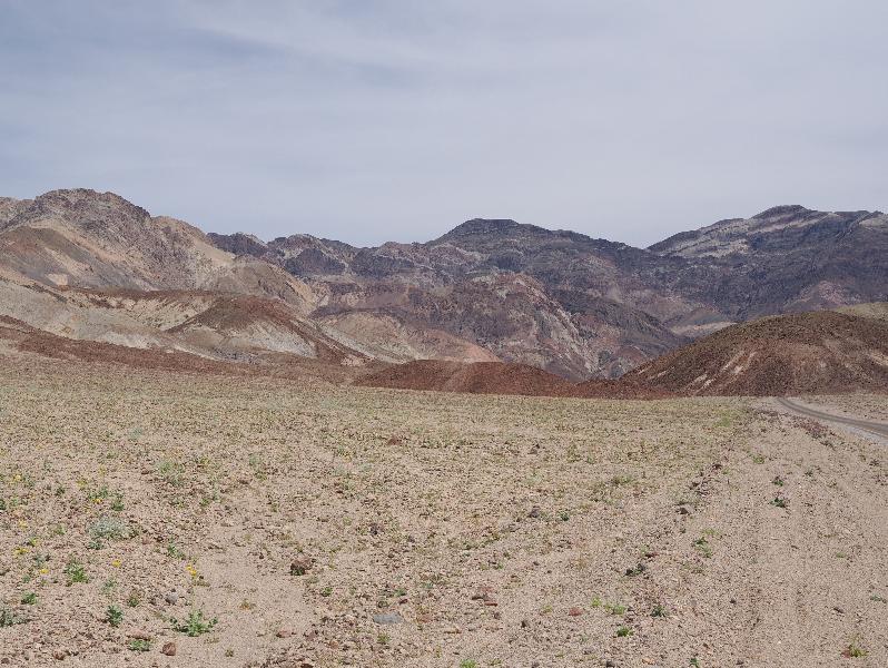 Death Valley National Park, California (CA): Artists Drive: view east