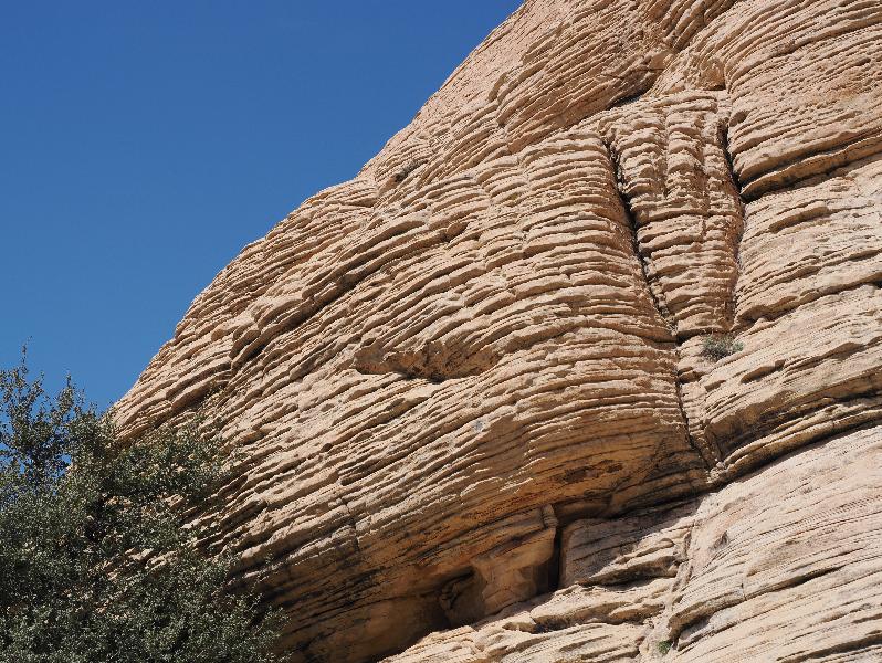 Red Rock Canyon National Conservation Area, Nevada, NV: Sandstone Quarry / Calico Tanks: rock layers