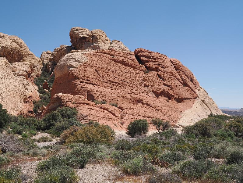 Red Rock Canyon National Conservation Area, Nevada, NV: Sandstone Quarry / Calico Tanks: view southeast