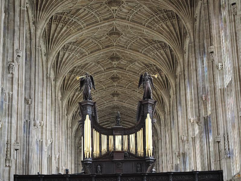 Cambridge, England: King's College: chapel organ
