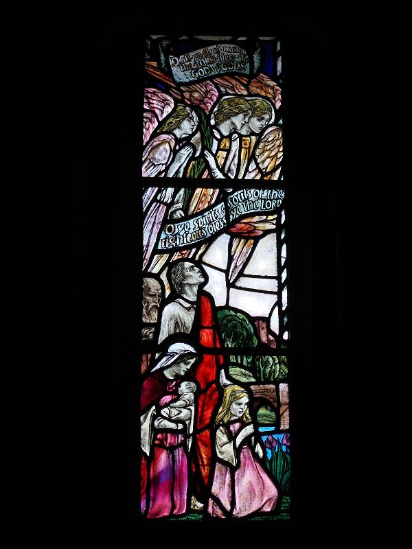 Cambridge, England: Westminster College: Benedicite omnia opera Domini: left (1921, Douglas Strachan)