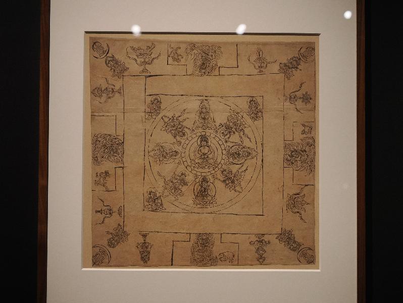 London, England: British Museum: mandala, Vajradhatu (about AD 851-900, Cave 17, Mogao Caves, Dunhuang, China)