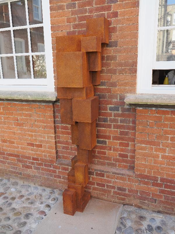 Cambridge, England: Pembroke College: 'Close' (installed 2025, Anthony Gormley)