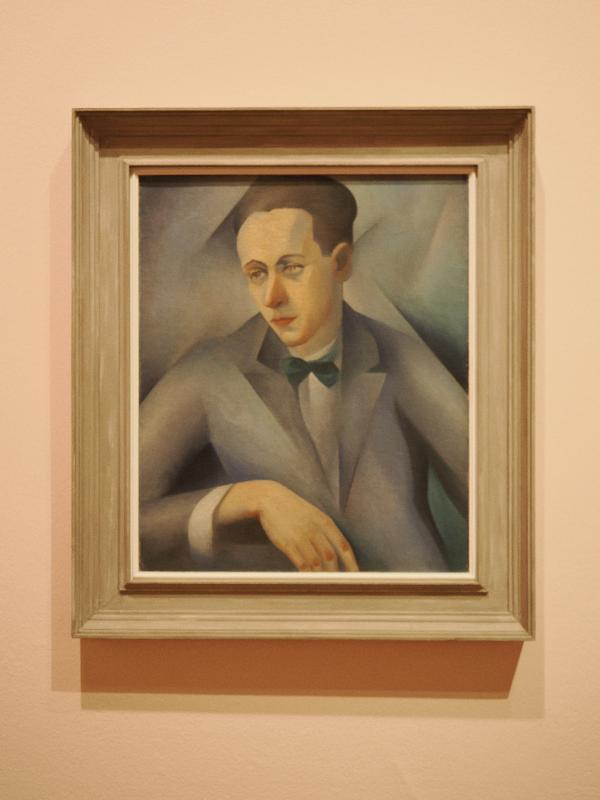 London, England: Royal Academy: Blue Portrait, Se/rgio Milliet (1923, Tarsila do Amaral)