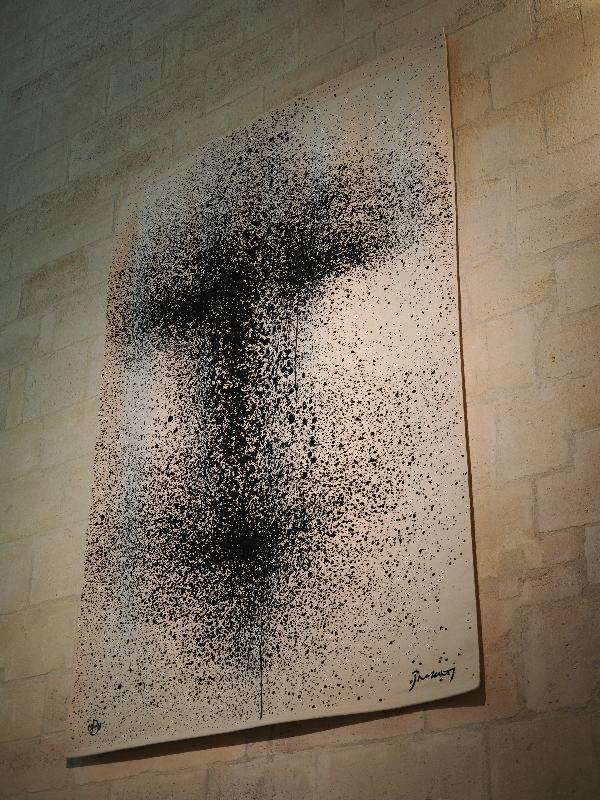 Paris, France: Notre-Dame Cathedral: Suaire number 2 tapestry (2004, Mario Prassinos)