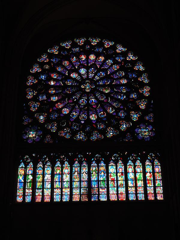 Paris, France: Notre-Dame Cathedral: south rose window