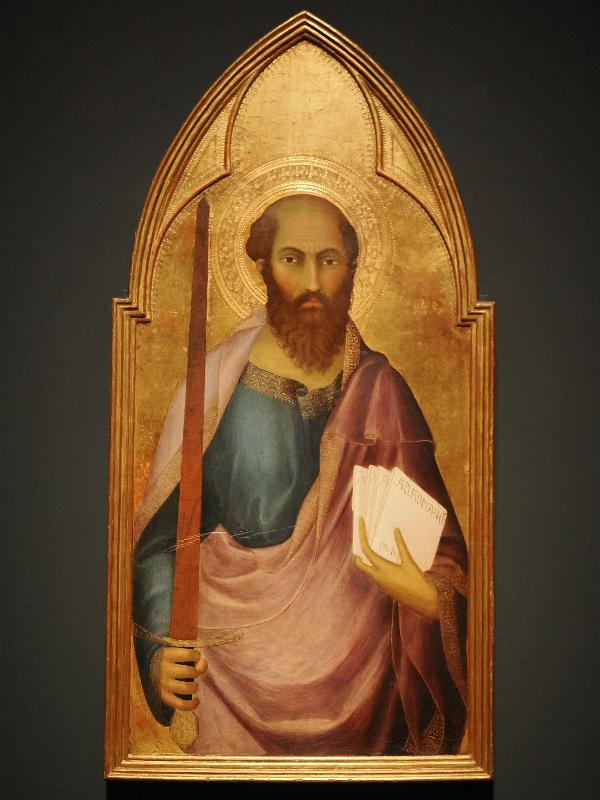 London, England: National Gallery: Saint Paul (about 1330, Lippo Memmi)
