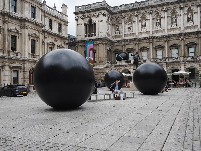 London, England: Royal Academy: Big Balls (2025, Ryan Gander)
