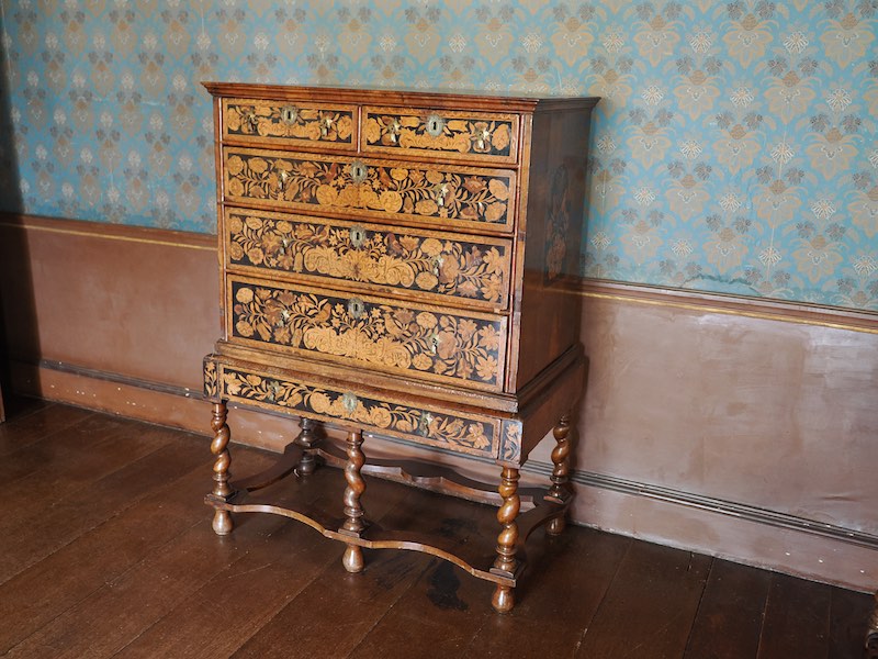 Oxburgh Estate, England: Oxburgh Hall, West Drawing Room: chest