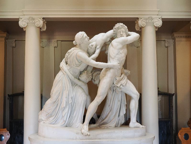 Ickworth, England: Ickworth House, Entrance Hall: The Fury of Athamas (John Flaxman)