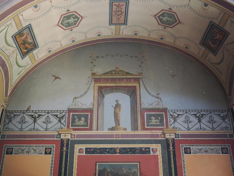 Ickworth, England: Ickworth House, The Pompeian Room: wall decoration
