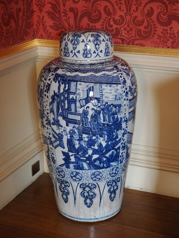 Ickworth, England: Ickworth House, Smoking Room: Chinese blue and white vase