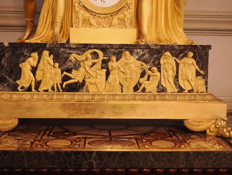 Ickworth, England: Ickworth House, Drawing Room: French clock detail