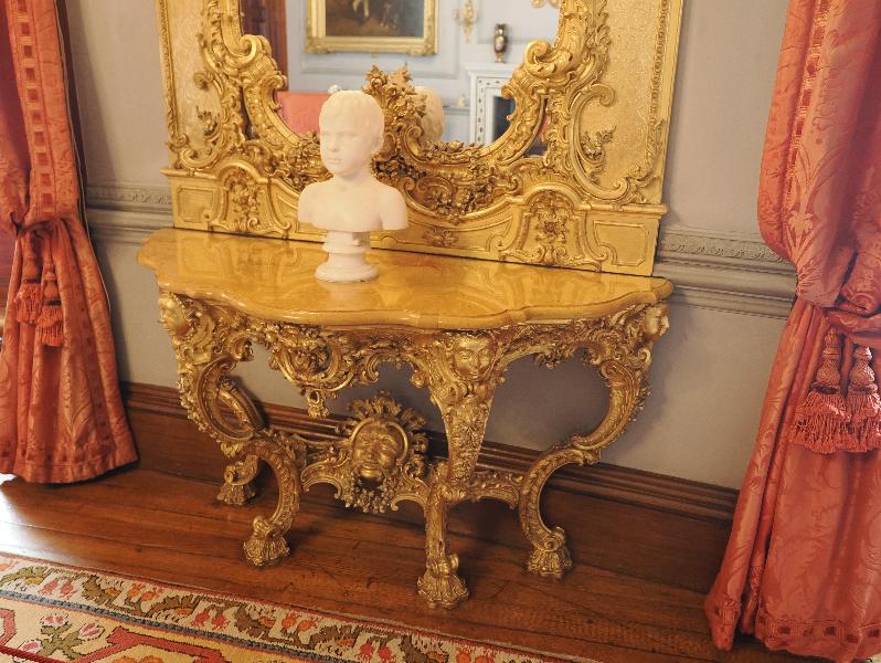 Ickworth, England: Ickworth House, Drawing Room: gilded side table