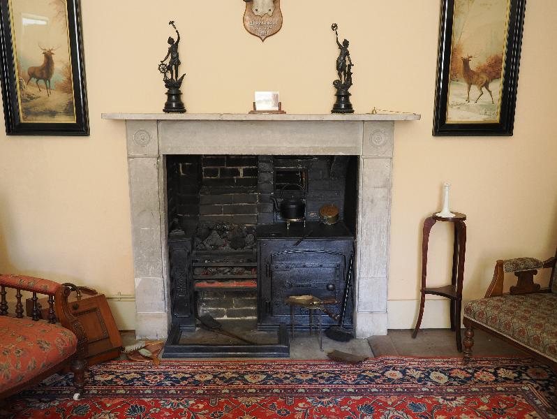 Ickworth, England: Ickworth House, Basement: fireplace