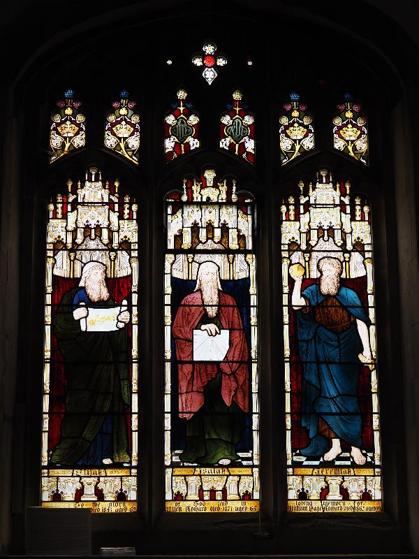 Grantchester, England: Church of St. Andrew and St. Mary: Elijah, Isaiah and Jeremiah