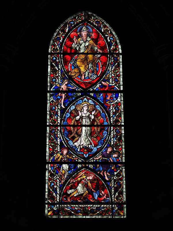 Norwich, England: Cathedral of St John the Baptist: medallion window