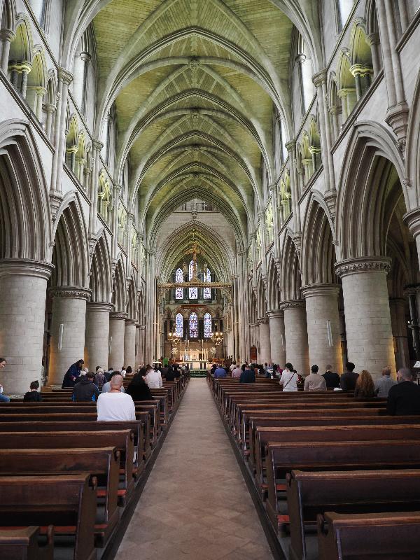Norwich, England: Cathedral of St John the Baptist: view down nave