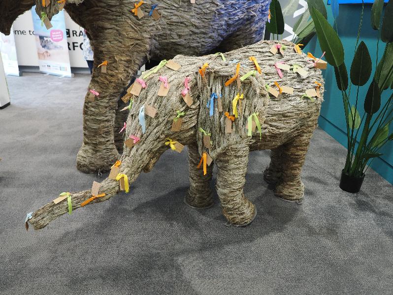 Norwich, England: The Forum: Rope Elephant (small)