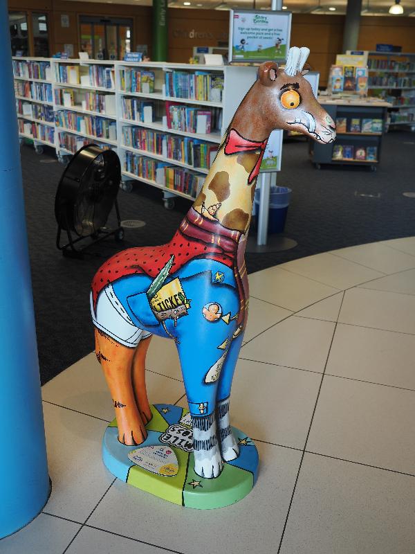 Norwich, England: The Forum, Millenium Library: Stella the Storyteller (Mile Cross Primary School)
