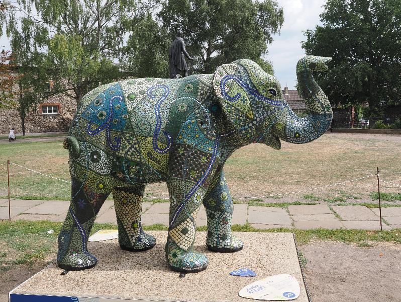 Norwich, England: Norwich Cathedral, Upper Close Lawn: Unity (Rebecca Amphlett - Diamond Mosaics)