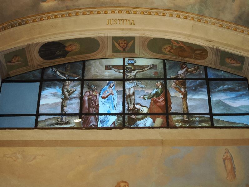 Santa Caterina del Sasso, Italy: chapel: Crucifixion (19th century)