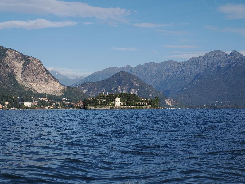 Lake Maggiore, Italy: view of Isola Bella from ferry