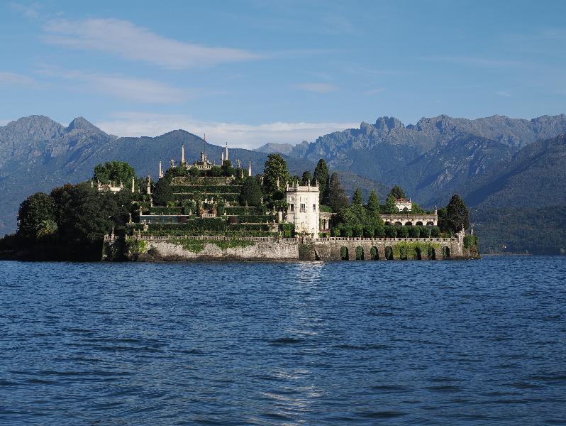 Lake Maggiore, Italy: view of Isola Bella from ferry
