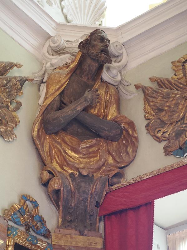 Isola Bella, Italy: Palazzo Borromeo, La Sala del Trono (The Throne Room): telamon