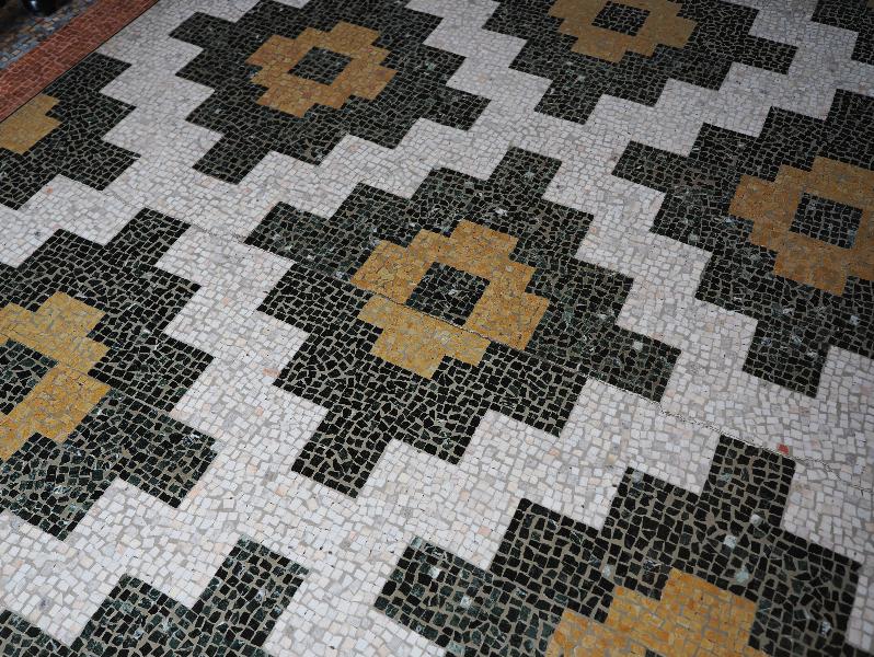 Isola Bella, Italy: Palazzo Borromeo, La Sala di Luca Giordano (Luca Giordano's Room): mosaic floor