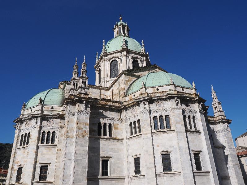 Como, Italy: Cattedrale di Santa Maria Assunta: view of back of cathedral