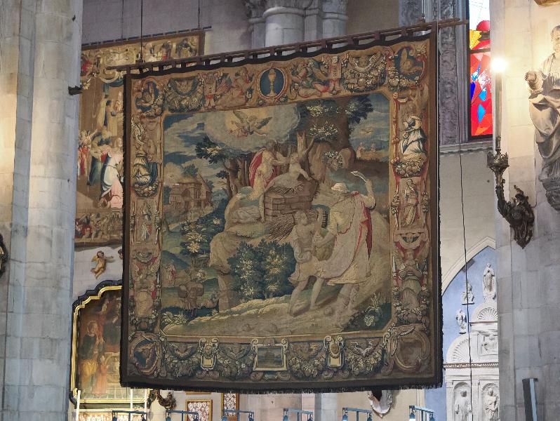 Como, Italy: Cattedrale di Santa Maria Assunta: Abraham offering to sacrifice Isaac