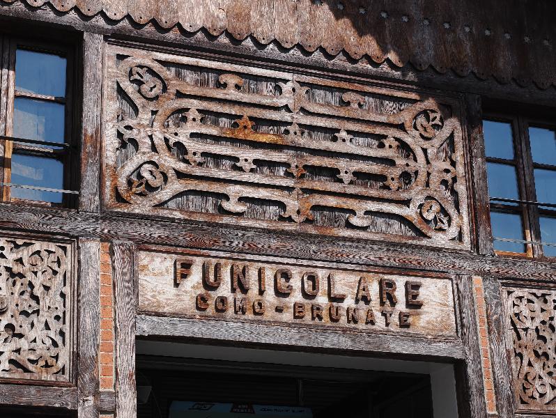 Como, Italy: Como-Brunate funicular: facade