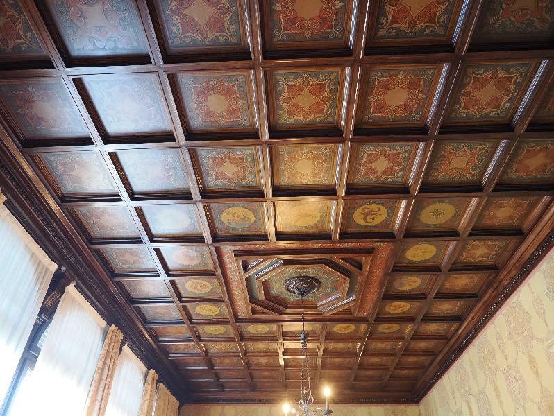 Varenna, Italy: Villa Monastero, Council Chamber: painted ceiling