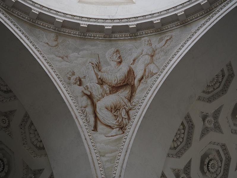 Bellagio, Italy: Villa Melzi, chapel: pendentive, St Matthew (design by Giuseppe Bossi, painted by Angelo Monticelli)