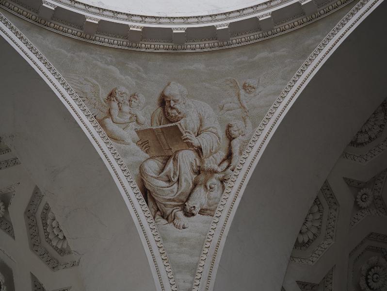 Bellagio, Italy: Villa Melzi, chapel: pendentive, St Luke (design by Giuseppe Bossi, painted by Angelo Monticelli)