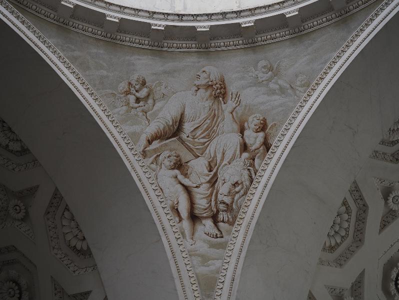 Bellagio, Italy: Villa Melzi, chapel: pendentive, St Mark (design by Giuseppe Bossi, painted by Angelo Monticelli)