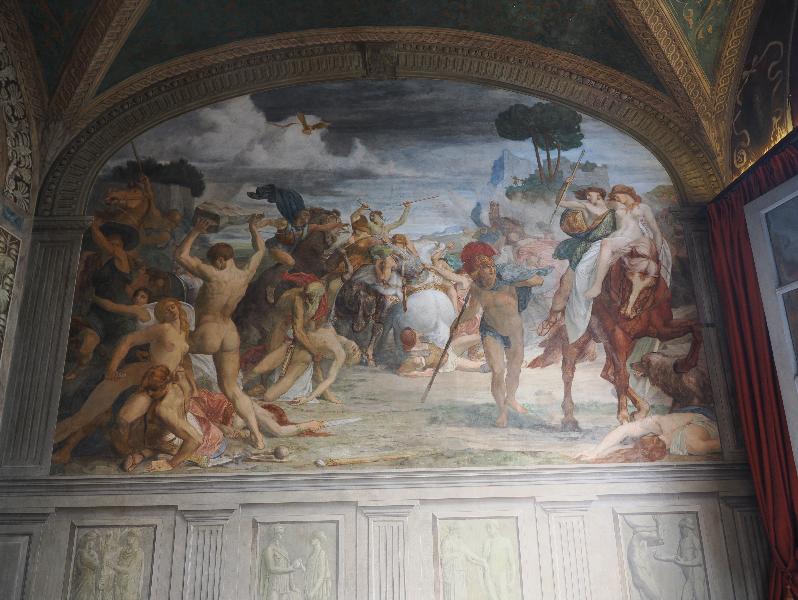 Tremezzina, Italy: Villa Carlotta, Atrium of Gallery: Battle between the Amazons and Bellerophon (ca. 1890, Ernst, Duke of Sachsen-Meiningen)