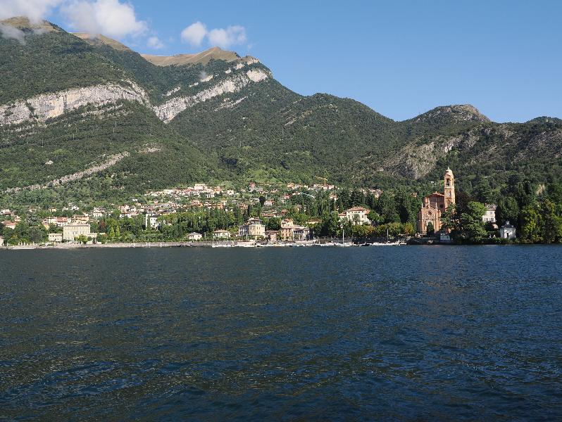 Lake Como, Italy: view of Tremezzo from ferry