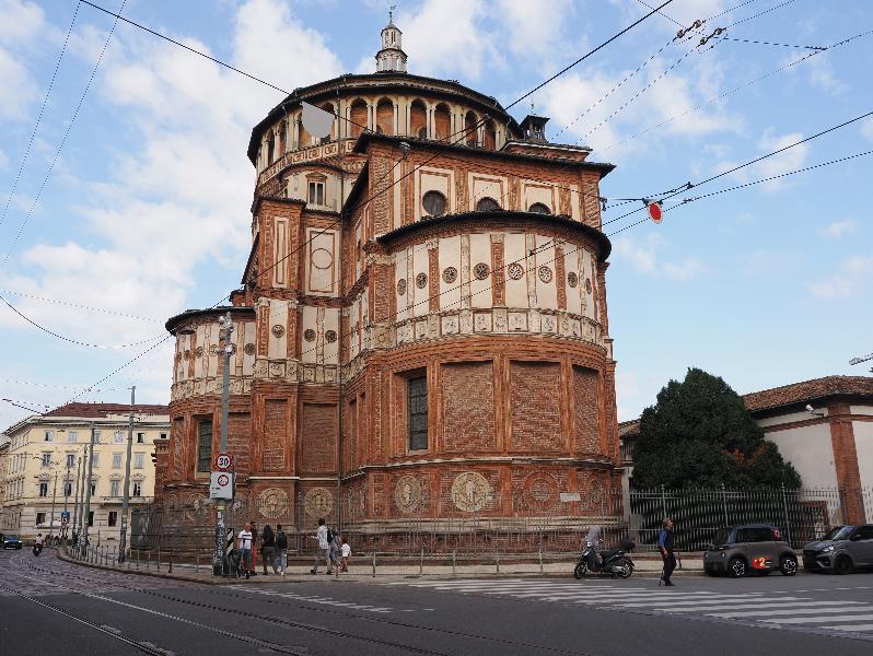 Milan, Italy: Basilica di Santa Maria delle Grazie: view from behind