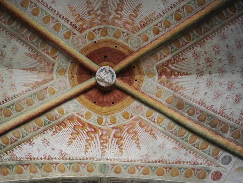 Milan, Italy: Basilica di Santa Maria delle Grazie: ceiling boss