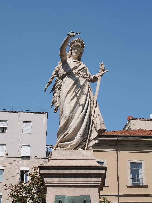 Milan, Italy: Monument to the Fallen of the Battle of Mentana: Victory (1880, Luigi Belli)