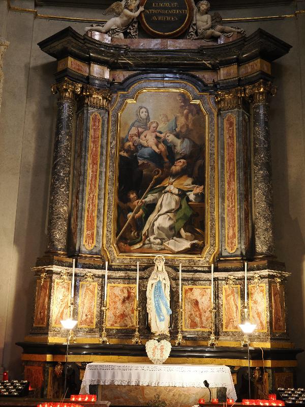 Milan, Italy: Tempio di San Sebastiano: chapel, with Saint Eligius (1724, Andrea Lanzani)