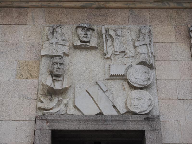 Milan, Italy: Palazzo dell'Arengario: bas relief