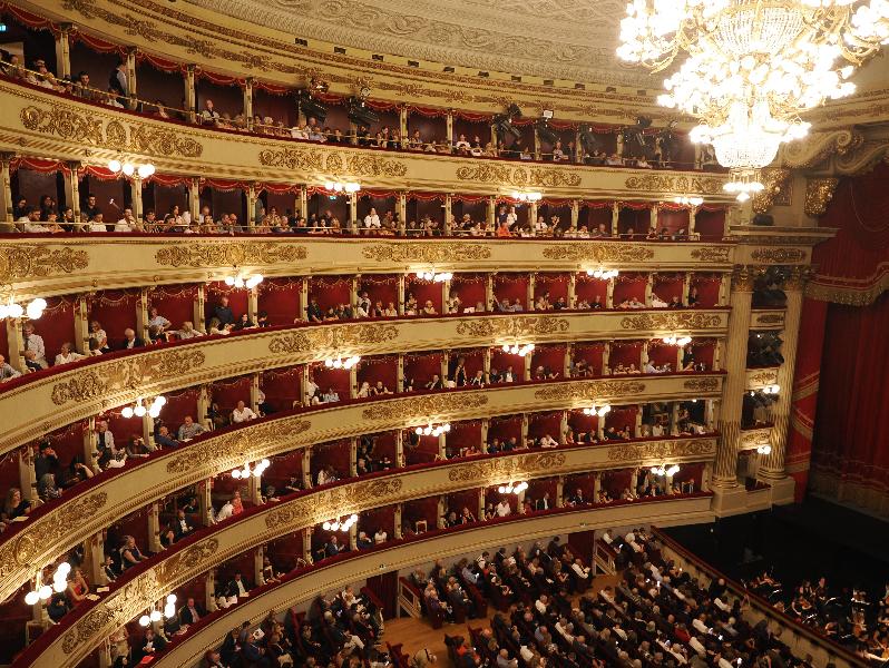 Milan, Italy: Teatro alla Scala: boxes and gallery
