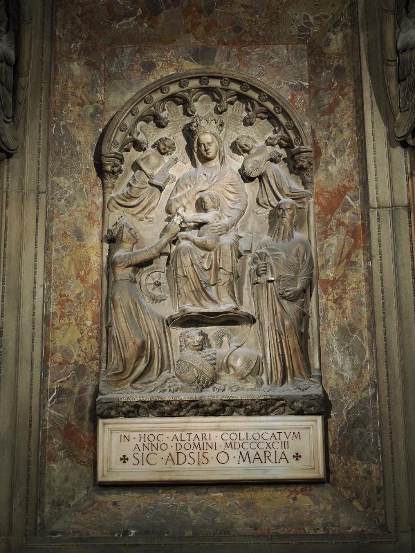 Milan, Italy: Duomo di Milano: Mother and Child, with Saint Catherine and Saint Paul